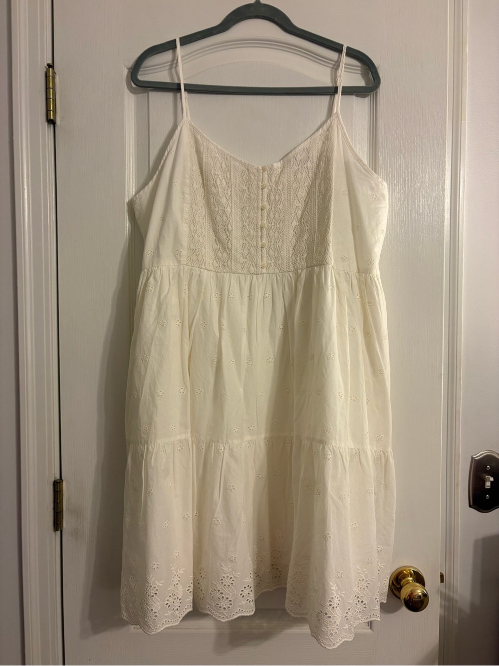 Levi's Cream Eyelet Mini Dress